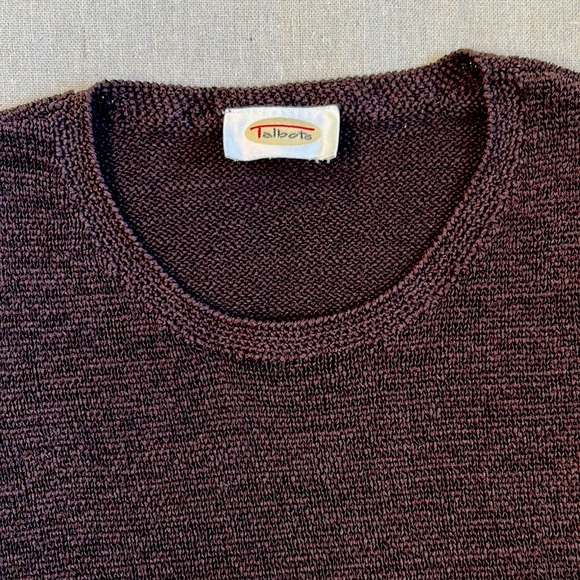 VTG Talbots Women's Brown Pullover Sweater Knit Vest Size Medium - Picture 3 of 8